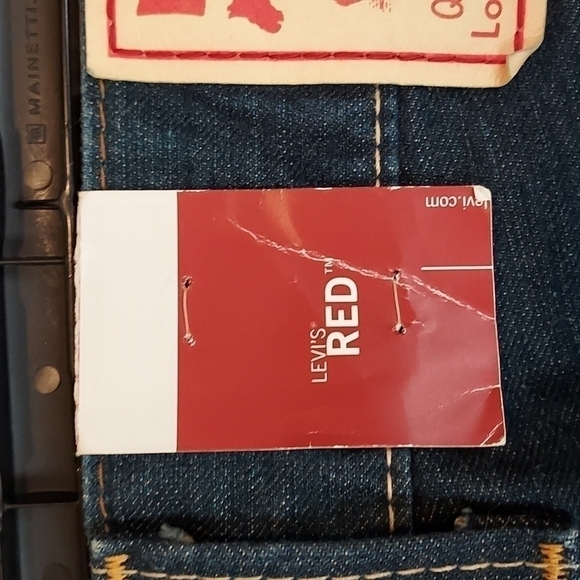 Levi's Vintage Rare Red Denim Jeans 32X32 - Picture 12 of 13
